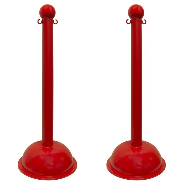 Red Stanchions 41 Inch Set Of 2