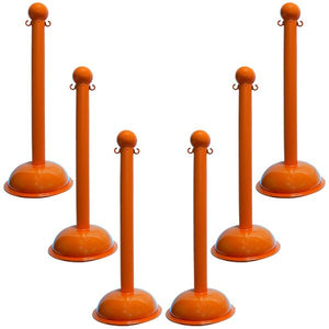 Orange Stanchions 41 Inch Set Of 6