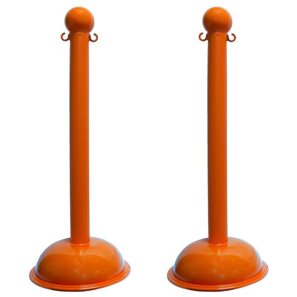 Orange Stanchions 41 Inch Set Of 2