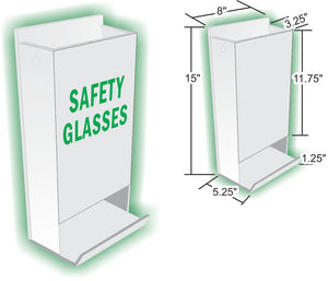 Acrylic Safety Glasses Dispenser
