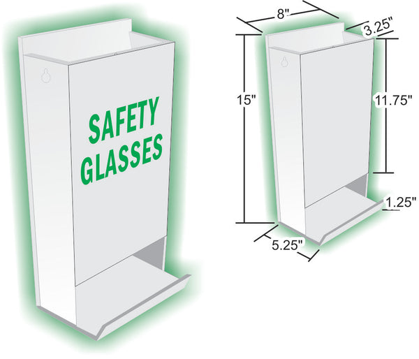 Acrylic Safety Glasses Dispenser