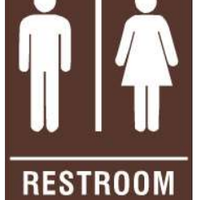 Restroom Blue Brown Or Black ADA Braille Signs | ADA-102