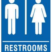 Restrooms Blue Brown Or Black ADA Braille Signs | ADA-103