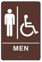 Men HDCP Blue Brown Or Black ADA Braille Signs | ADA-105
