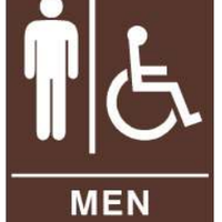 Men HDCP Blue Brown Or Black ADA Braille Signs | ADA-105
