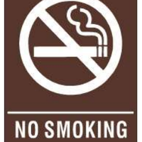 No Smoking Blue Brown Or Black ADA Braille Signs | ADA-108