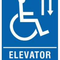 Elevator HDCP Blue Brown Or Black ADA Braille Signs | ADA-112