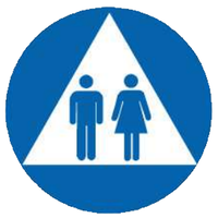 Men/Women Blue Brown Or Black CA Title 24 ADA Restroom Signs | ADA-24U