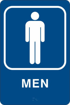 ADA Braille Sign - MEN -Blue | ADA-100