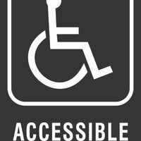 ADA Braille Sign - ACCESSIBLE -Black | ADA-107