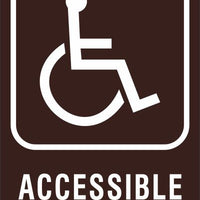 ADA Braille Sign - ACCESSIBLE -Brown | ADA-107