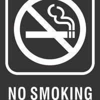 ADA Braille Sign - NO SMOKING -Black | ADA-108