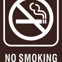 ADA Braille Sign - NO SMOKING -Brown | ADA-108