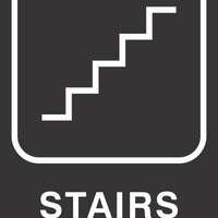 ADA Braille Sign - STAIRS -Black | ADA-109