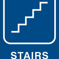 ADA Braille Sign - STAIRS -Blue| ADA-109