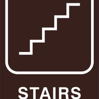 ADA Braille Sign - STAIRS -Brown | ADA-109