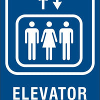 ADA Braille Sign - ELEVATOR -Blue| ADA-113
