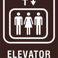 ADA Braille Sign - ELEVATOR -Brown | ADA-113