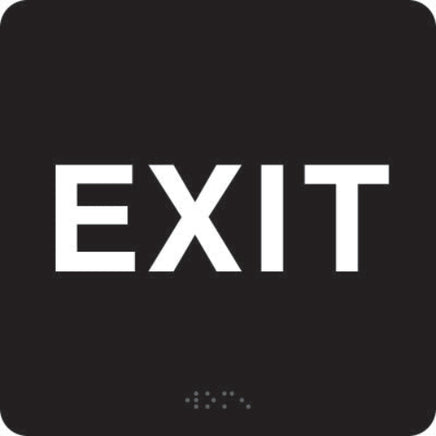 ADA Braille Sign - EXIT -Black | ADA-205