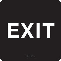 ADA Braille Sign - EXIT -Black | ADA-205