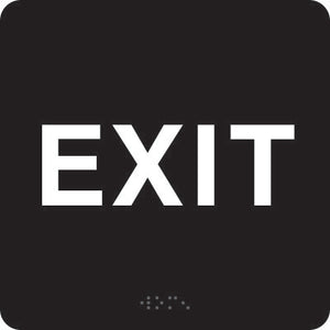 ADA Braille Sign - EXIT -Black | ADA-205