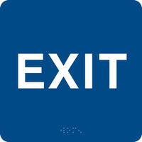 ADA Braille Sign - EXIT -Blue| ADA-205