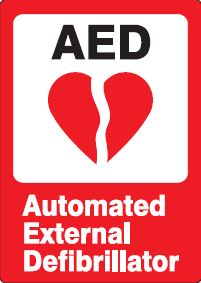 AED Automated External Defibrillator - Plastic Safety Sign | AED-0123
