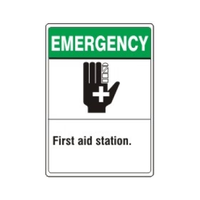 Emergency First Aid Station Signs