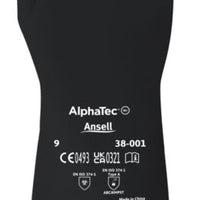 Chemical-Resistant Butyl Gloves, Size 9, Black | 38001PP-090