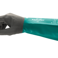 AlphaTec Nitrile Gloves, Size 9, Gray | 012-58-435-9