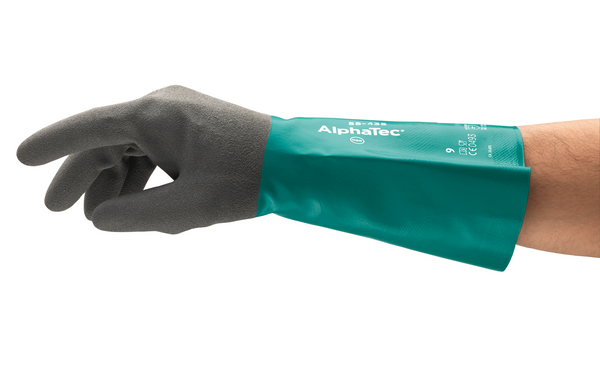 AlphaTec Nitrile Gloves, Size 10, Gray | 012-58-435-10