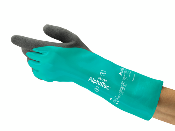 AlphaTec® 58-735 Cut/Chemical Resistant Gloves, Size 9 | 58-735-090