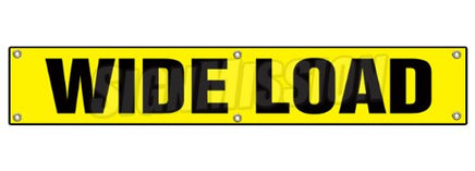 Wide Load [W/ Grommets] Banner  | BA-1003