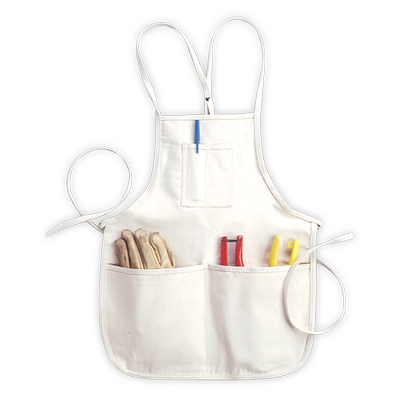 4 POCKET LOOP NECK BIB APRON