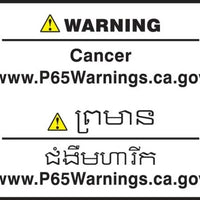 Multilingual Prop 65 Label: Cancer English/Cambodian | CBLCAW620PSP