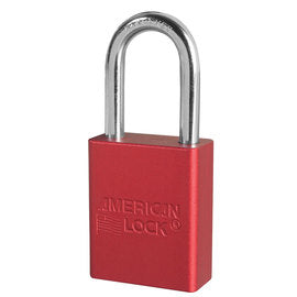 Red Alum Safety Pl W/11/2In Shckl Key Retaining