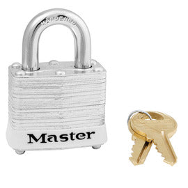 White Safety Lockout Padlock Keyed Different