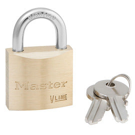 1-1/8" Wide Brass Padlock 4-Pin  Keyed Different