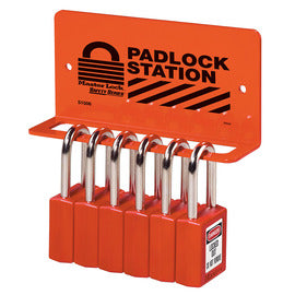 Six Padlock Wall Bracket