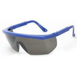 RADNOR™ Retro Blue Safety Glasses With Gray Anti-Scratch Lens | RAD64051202