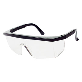 RADNOR™ Retro Black Safety Glasses With Clear Anti-Scratch Lens | RAD64051203