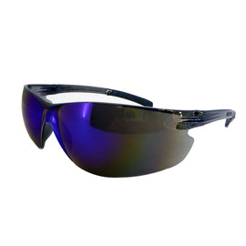 RADNOR™ Classic Plus Blue Safety Glasses With Blue Mirror/Hard Coat Lens | RAD64051226