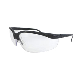 RADNOR™ Motion Black Safety Glasses With Clear Anti-Fog/Anti-Scratch Lens | RAD64051231
