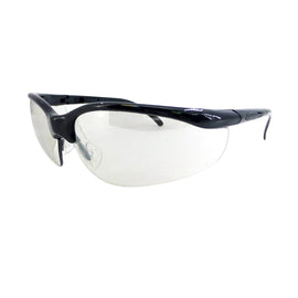 RADNOR™ Motion Black Safety Glasses With Clear Indoor/Outdoor/Anti-Scratch/Anti-Fog Lens | RAD64051233