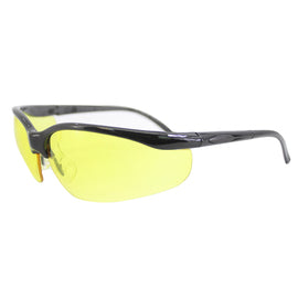 RADNOR™ Motion Black Safety Glasses With Amber Anti-Scratch Lens | RAD64051237