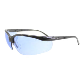 RADNOR™ Motion Black Safety Glasses With Blue Anti-Scratch Lens | RAD64051238