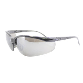 RADNOR™ Motion Black Safety Glasses With Gray Anti-Scratch/Mirror Lens | RAD64051239