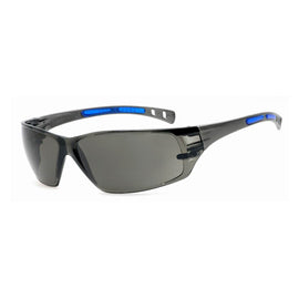 RADNOR™ Cobalt Classic Gray Safety Glasses With Gray Anti-Scratch/Anti-Fog Lens | RAD64051245