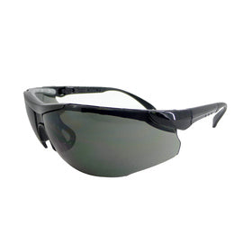 RADNOR™ Elite Plus Black Safety Glasses With Gray Anti-Scratch Lens | 