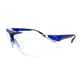 RADNOR™ Elite Blue Safety Glasses With Clear Anti-Scratch Lens | RAD64051621